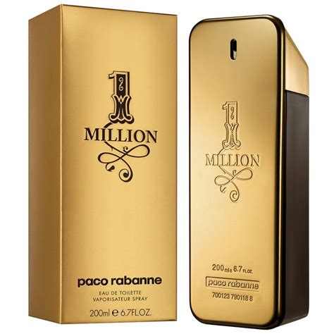 million paco rabanne eau de toilette perfume masculino 200ml